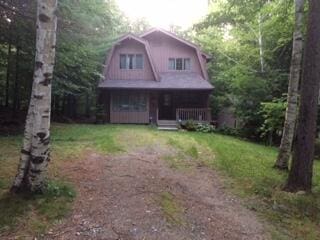 view of front facade featuring covered porch