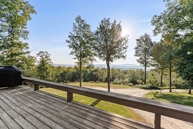 deck with grilling area