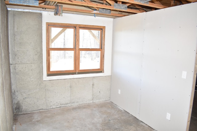 interior space with concrete floors