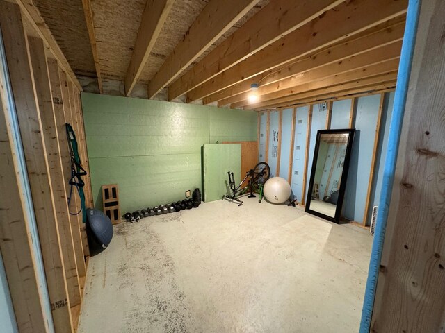 view of basement