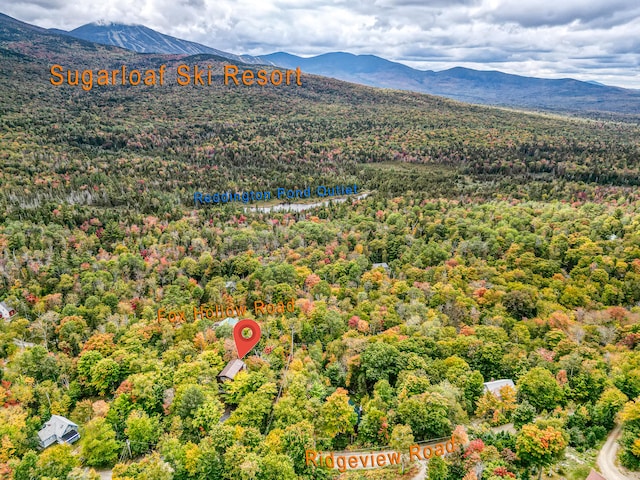 aerial view featuring a mountain view