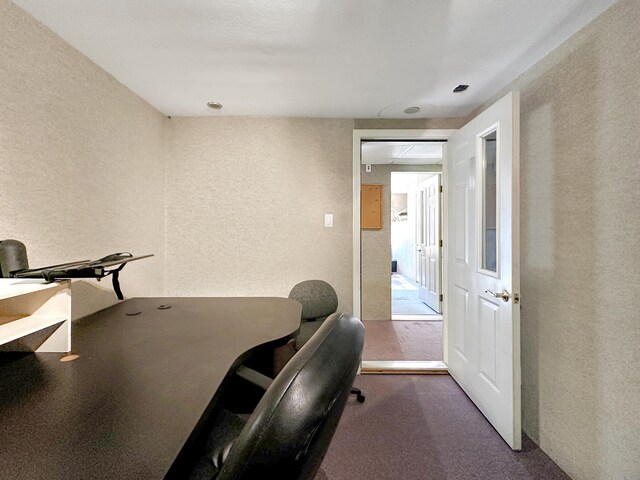 view of carpeted office