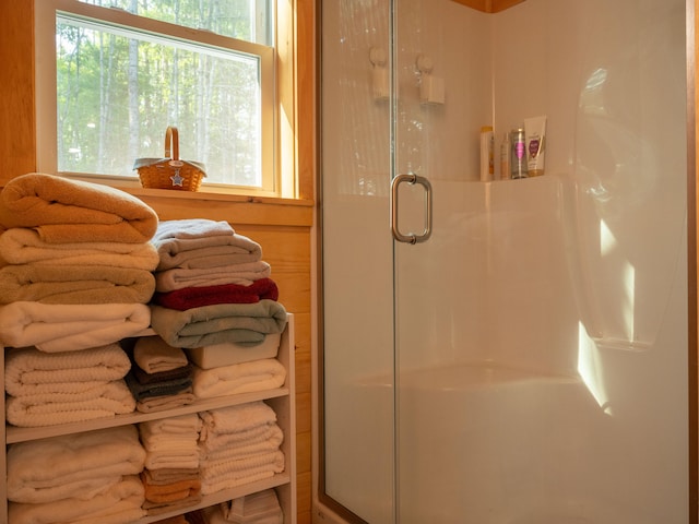 bathroom with walk in shower