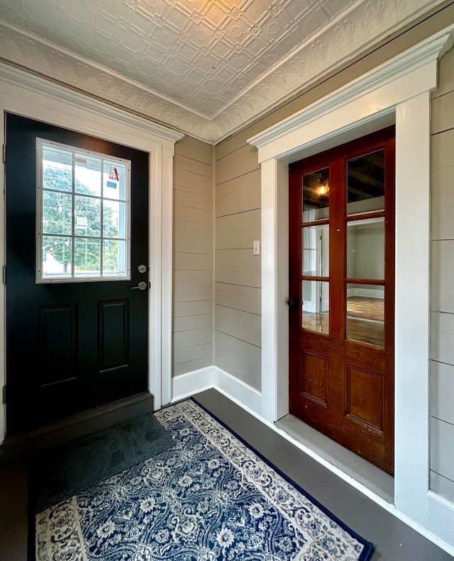 entrance to property featuring french doors