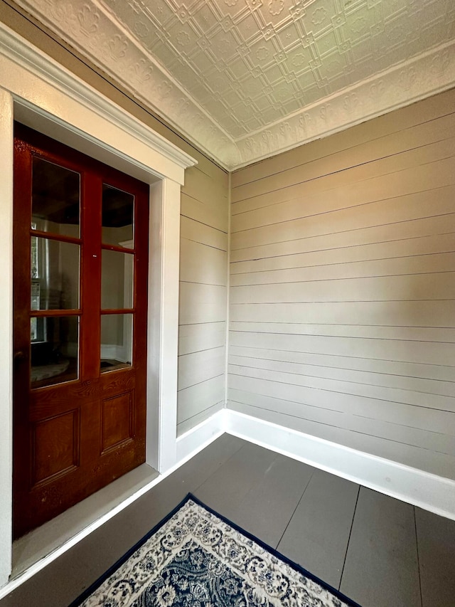 doorway to property with french doors