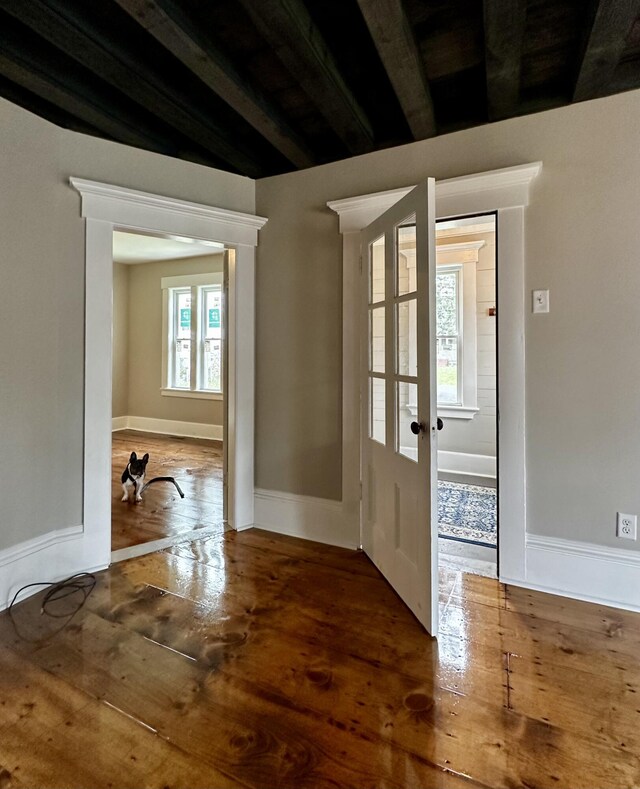 entryway featuring hardwood / wood-style flooring