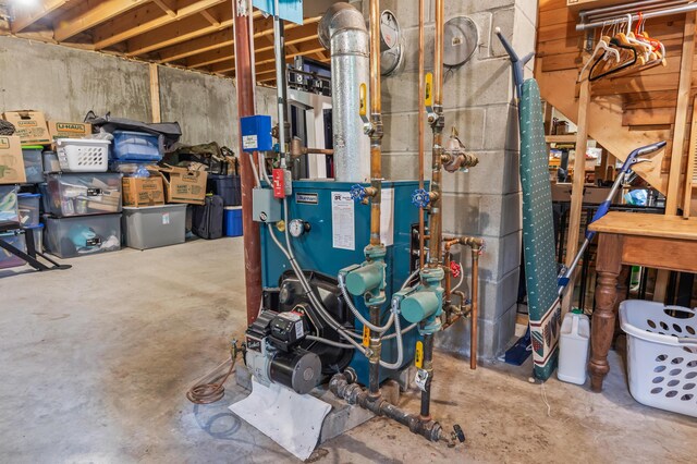 62 Antler Way, Rangeley, ME 04970 - utilities featuring a heating unit