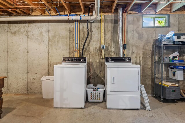 62 Antler Way, Rangeley, ME 04970 - washroom featuring separate washer and dryer