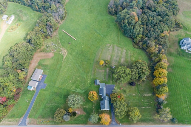 drone / aerial view featuring a rural view