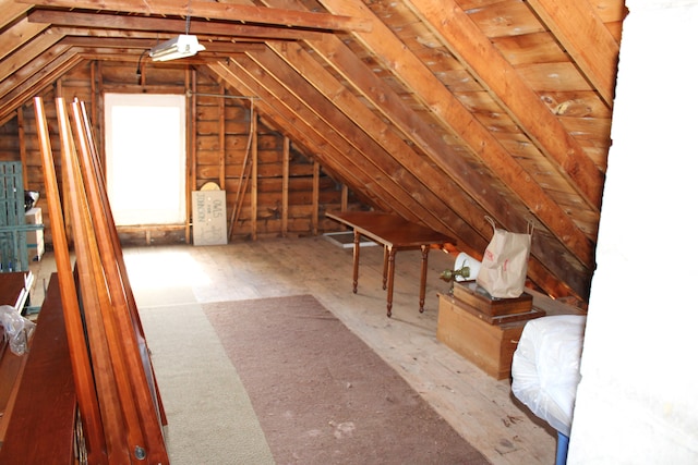 view of attic