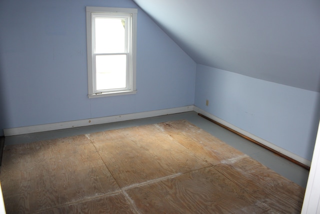 additional living space with lofted ceiling