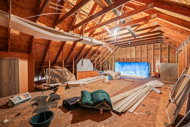 view of attic