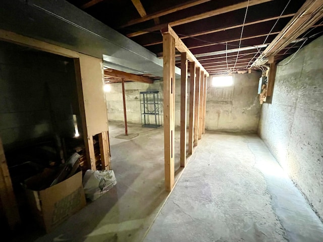 view of basement