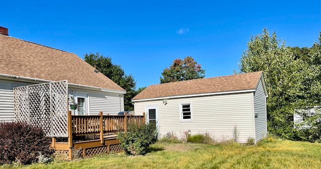 exterior space with a wooden deck