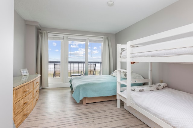 bedroom featuring light hardwood / wood-style floors