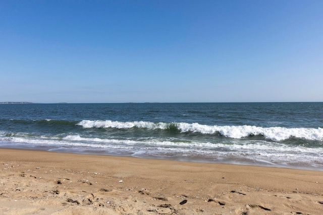 view of water feature featuring a beach view