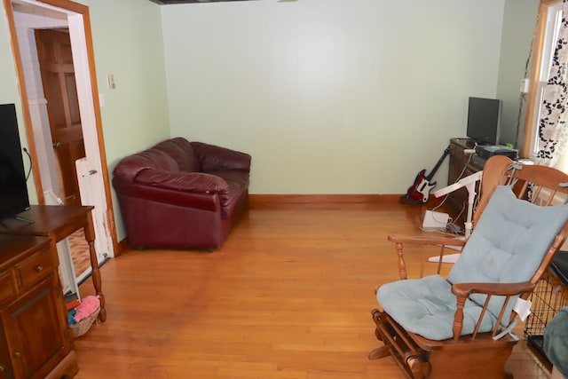 living room featuring light hardwood / wood-style floors