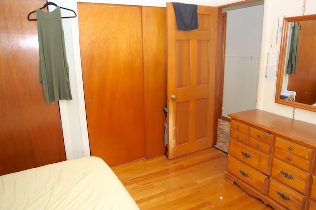 bedroom featuring light hardwood / wood-style flooring