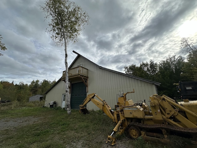 view of home's exterior with a garage