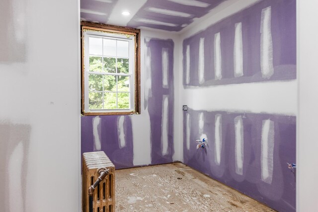 interior space with radiator heating unit