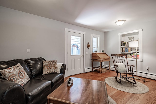 living room featuring hardwood / wood-style floors