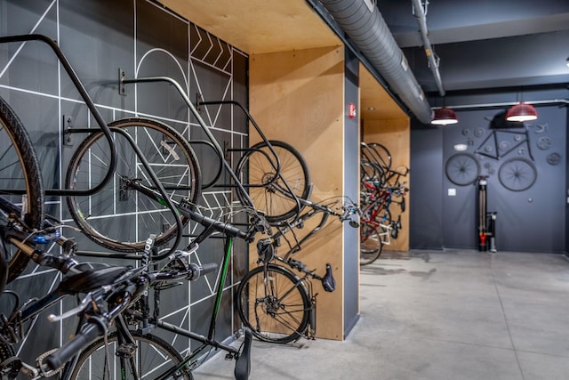 garage with bike storage