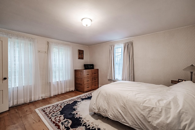 bedroom featuring light hardwood / wood-style flooring