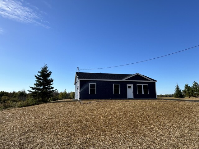 view of single story home