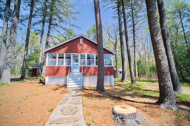 35 Middle Rd, Acton, ME 04001 - view of front facade with a sunroom