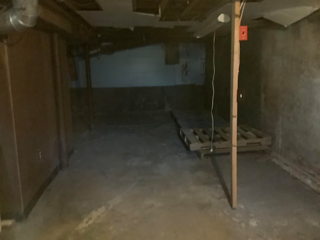 view of basement