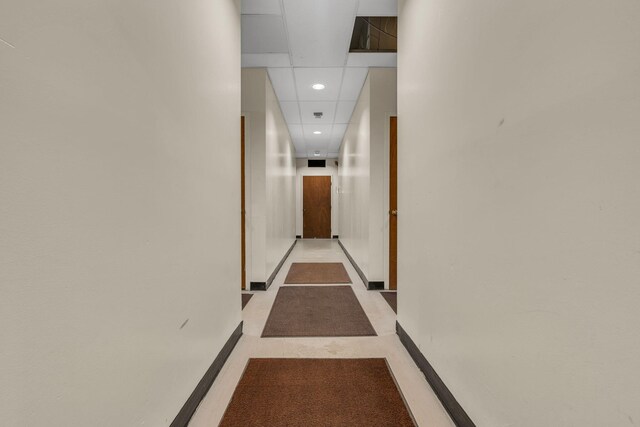 215 E Grand Ave Unit 206, Old Orchard Beach, ME 04064 - hall with recessed lighting, baseboards, and inlaid floor details