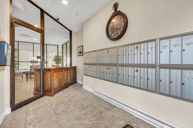 215 E Grand Ave Unit 206, Old Orchard Beach, ME 04064 - view of home's community featuring mail area and a drop ceiling