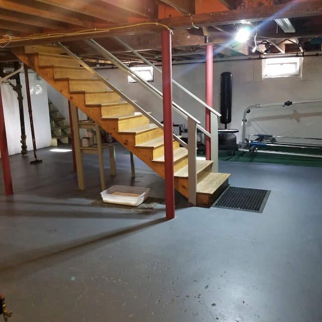 view of basement