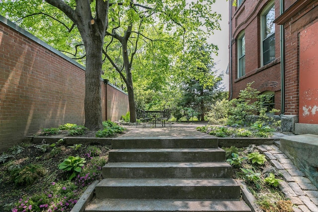 view of stairs