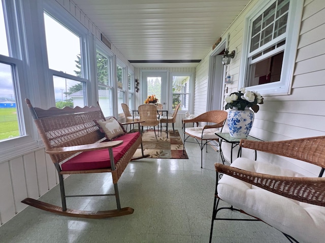 view of sunroom