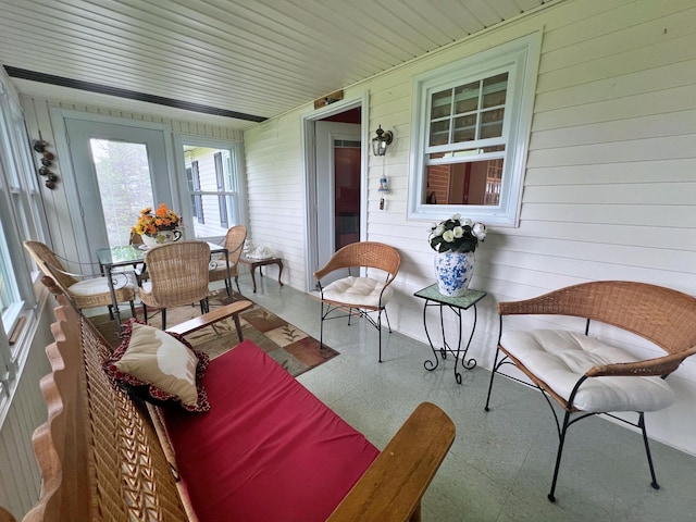 view of sunroom