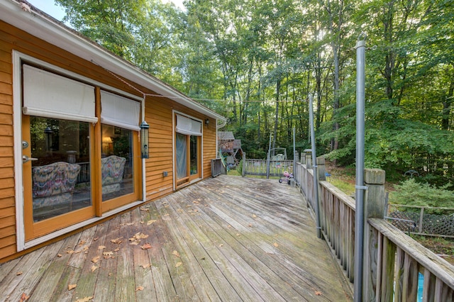 view of wooden deck