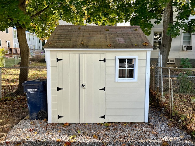 view of outbuilding with cooling unit