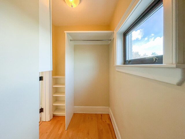 interior space with light hardwood / wood-style flooring