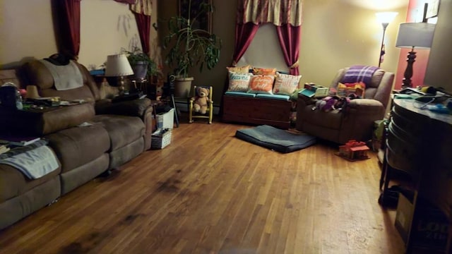 60 Elm St, East Millinocket, ME 04430 - living room featuring wood-type flooring