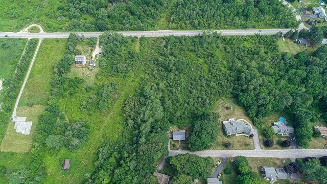 832 College St, Lewiston, ME 04240 - aerial view of property's location featuring a heavily wooded area
