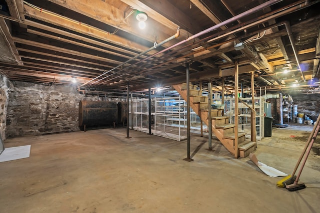 view of basement