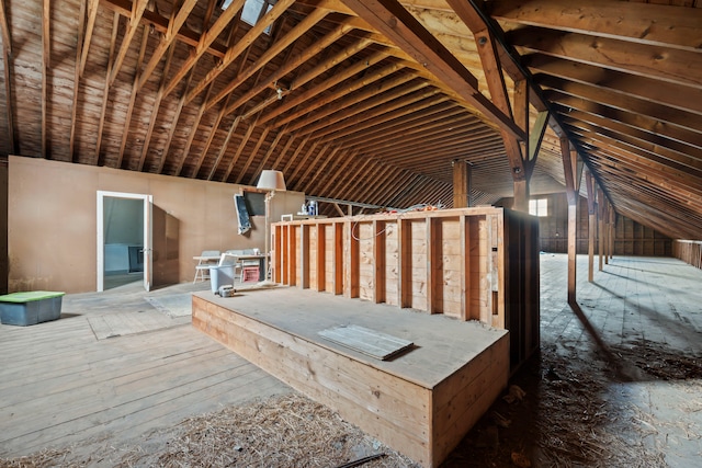 view of attic