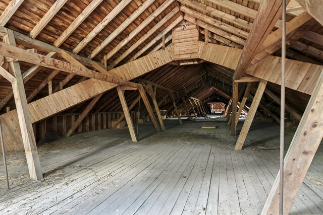 view of attic