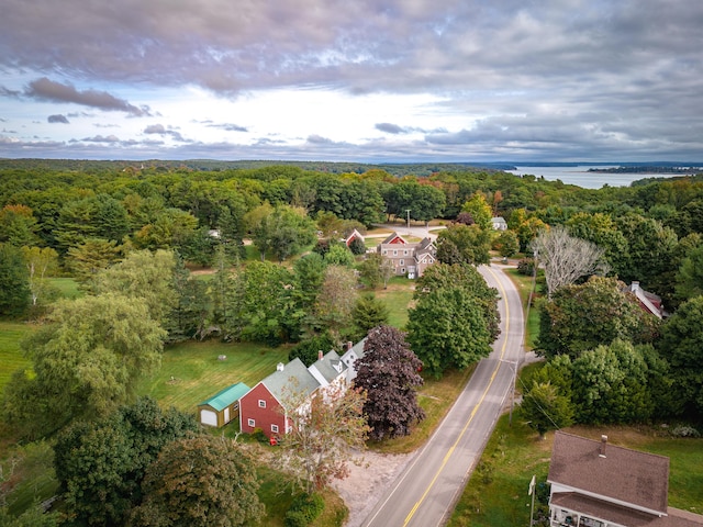 1276 State Route 32, Bristol, ME 04564 - bird's eye view featuring a wooded view and a water view