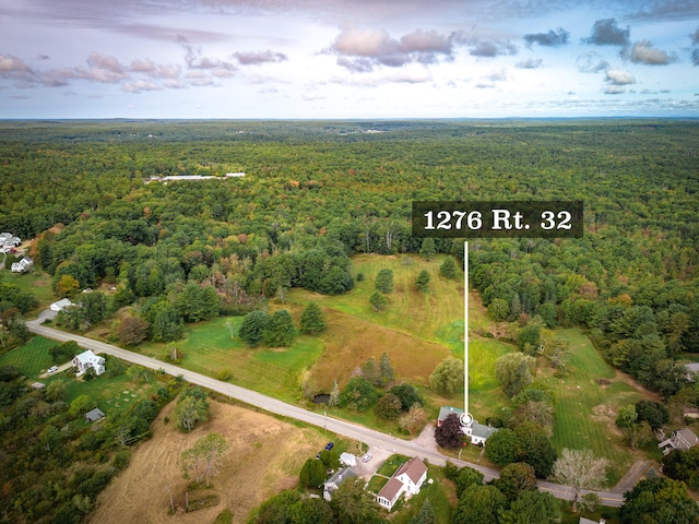 1276 State Route 32, Bristol, ME 04564 - drone / aerial view featuring a wooded view