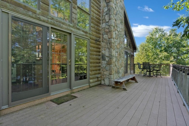 view of wooden terrace