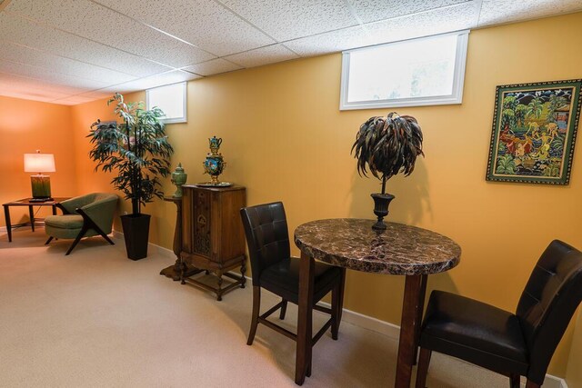 124 Collette Rd, Holden, ME 04429 - dining area featuring carpet flooring and baseboards
