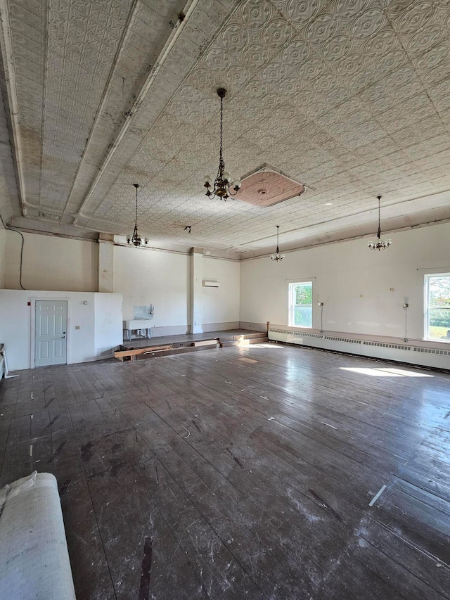 interior space featuring a baseboard radiator