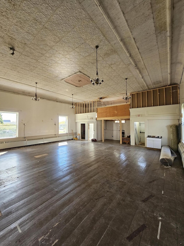 562 Ledge Hill Rd, Corinth, ME 04427 - unfurnished living room with hardwood / wood-style floors